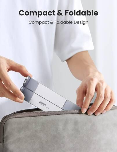 Aluminium Stand For 11 -15.6 Inch Laptop And Tablets With Carrying Pouch - Silver