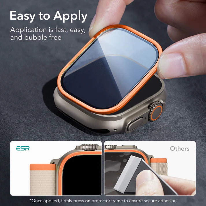 ESR | 1F0010104 | ESR Apple Watch Ultra Armorite Screen Protector | 2 Pack - Navy Blue
