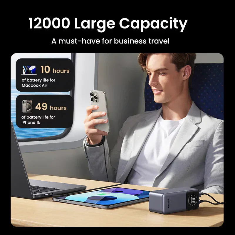 PB724 | UGREEN | 12000mAh 100W Fast Charging Power Bank 35526B | 35526B