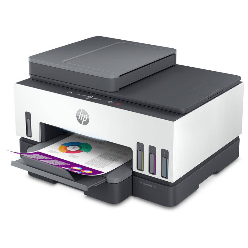 طابعة HP Smart Tank 790 AIO - 15 صفحة في الدقيقة / 4800 نقطة في البوصة / A4 / USB / LAN / Wi-Fi / FAX / Bluetooth / طابعة نفث الحبر الملونة 