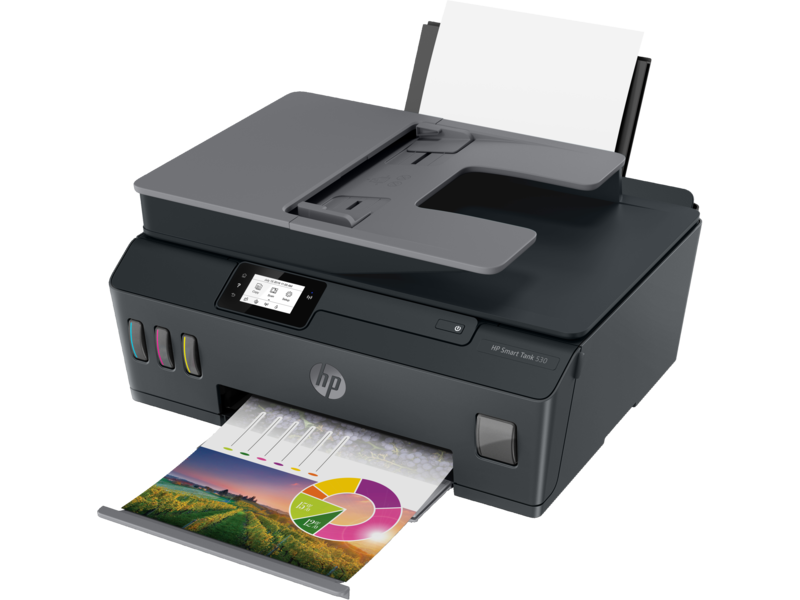 HP Smart Tank 530 Wireless AIO - 11ppm / 4800dpi / A4 / USB / Wi-Fi / Bluetooth / Color Inkjet - Printer