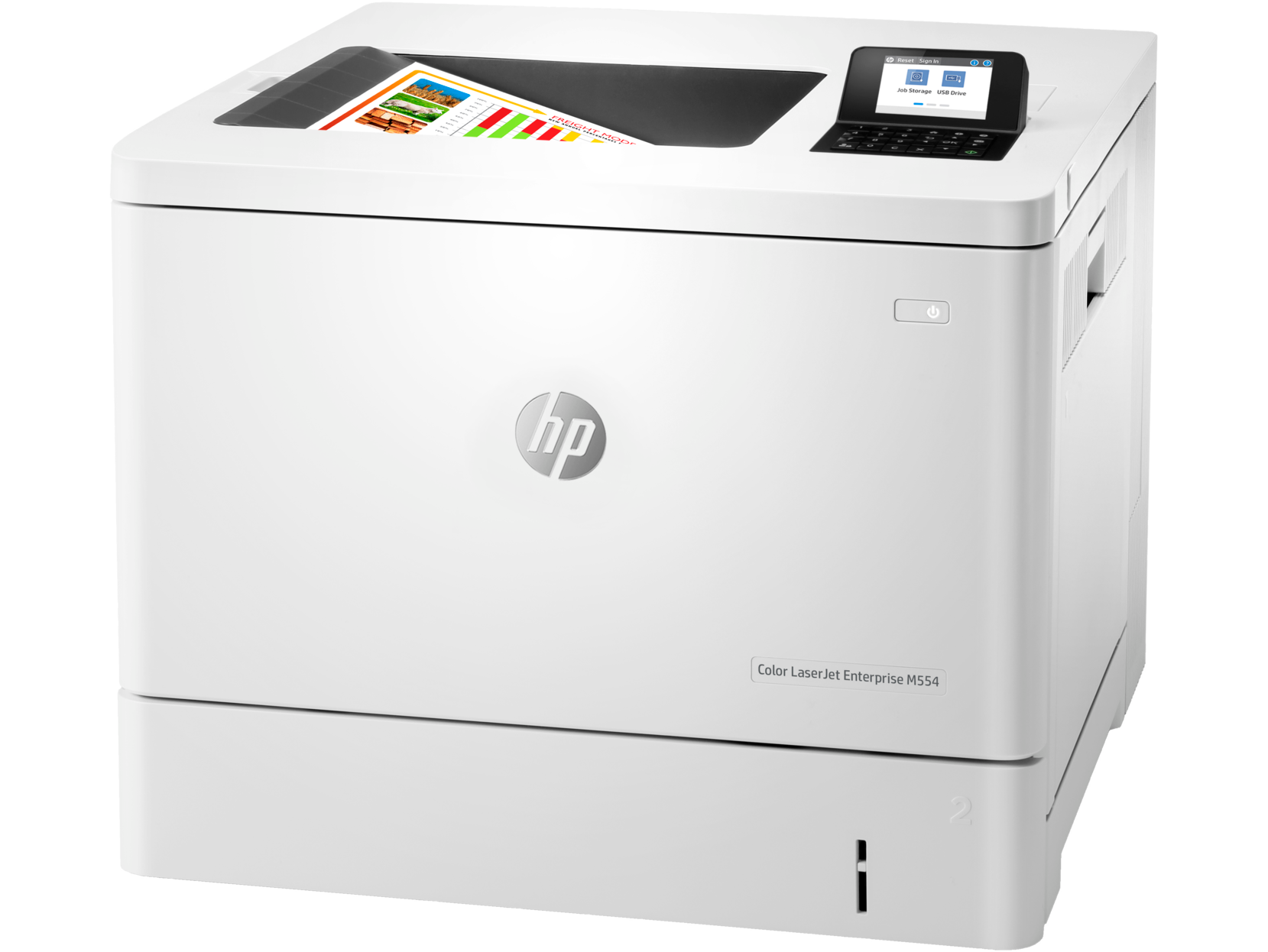 HP Color LaserJet Enterprise M554dn Printer, 7ZU81A - White