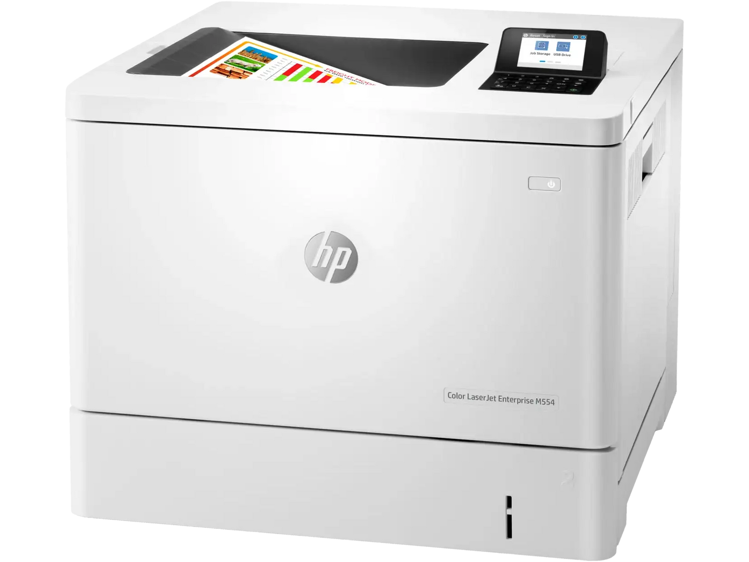 HP Color LaserJet Enterprise M554dn Printer - White - GulfStore.com