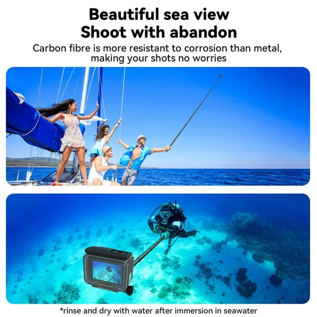 Telesin Third Generation 3.0m Carbon fiber selfie stick for action cameras