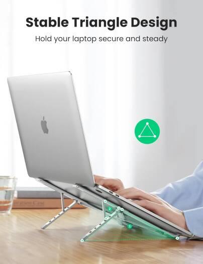 Aluminium Stand For 11 -15.6 Inch Laptop And Tablets With Carrying Pouch - Silver