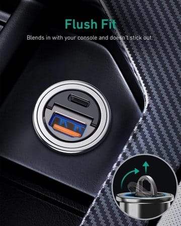 AUKEY CC-A3 BK 30W PD Metal Dual Port Fast Car Charger with PPS & QC 3.0 – Black - GulfStore.com
