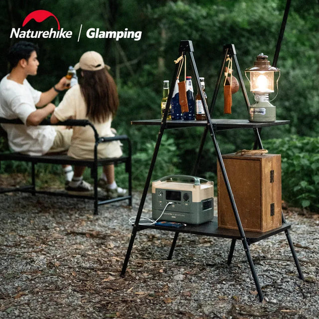 [6927595710876] Naturehike Mountain-shaped Double storage rack - Black