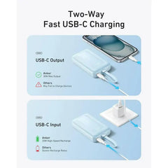 Anker Zolo Power Bank (20K, 30W, Built-In USB-C Cable) -Blue - GulfStore.com