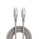 كابل باوا ليفين USB-C إلى USB-C مضفر، بطول 1.2 متر، وقوة 60 واط، من التيتانيوم الرمادي PW-12BDC253-GYTT