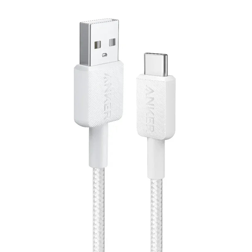 Anker 322 USB-A to USB-C Cable Braided (1.8m/6ft) (White)