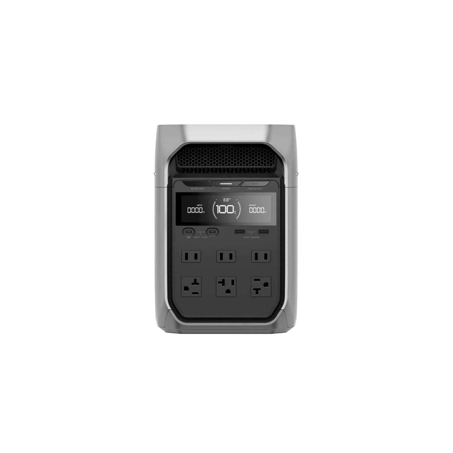 ECOFLOW DELTA 3 Portable Power Station, 1024Wh LiFePO4 Battery, Full Charge in 56 Min, 1800W AC/100W USB-C Output, Solar Generator(Solar Panel Optional) for Home Backup Power, Camping & RV