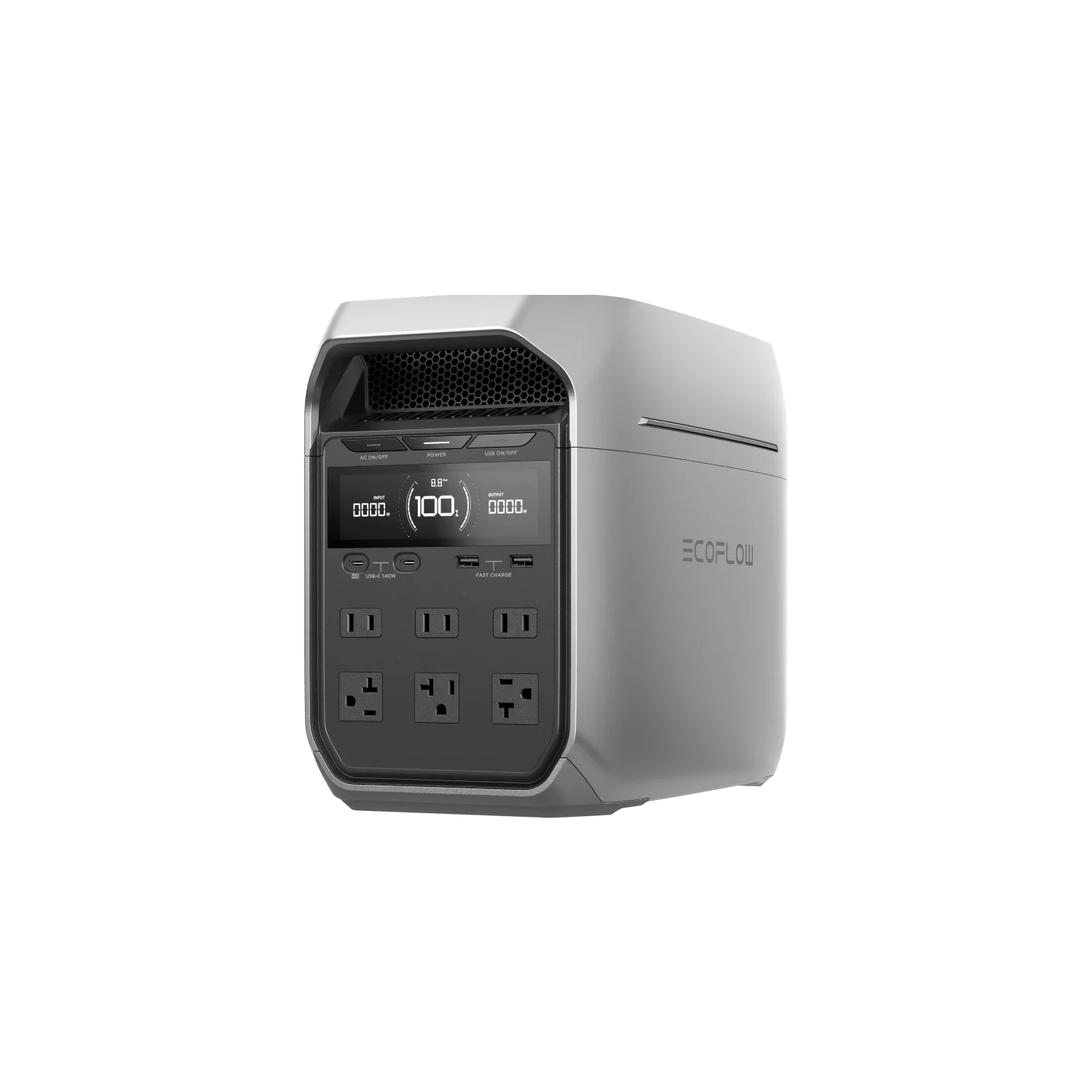ECOFLOW DELTA 3 Portable Power Station, 1024Wh LiFePO4 Battery, Full Charge in 56 Min, 1800W AC/100W USB-C Output, Solar Generator(Solar Panel Optional) for Home Backup Power, Camping & RV