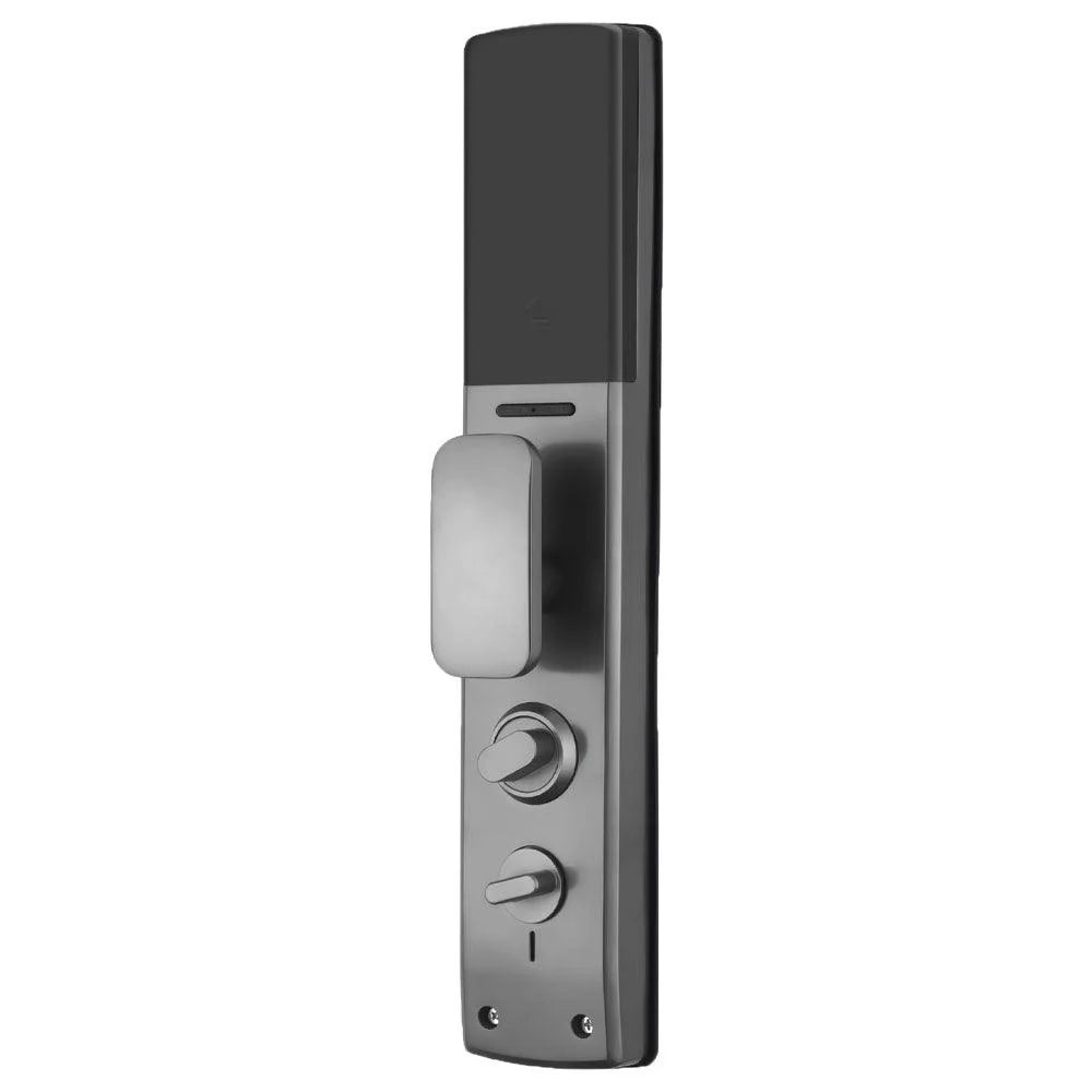 Elite Smart Door Lock , Finger Print + Password + RFID Card + Key + Temporary Key + IR Camera - LCD Display 4 - Black