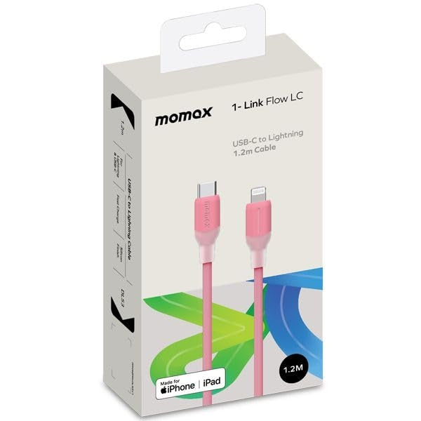 DL53P1-LinkUSB-C To Lightning (1.2m / Support 35W)Charging + Data Cable(TPE + Silicon) Pink