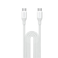 DC25W1-LinkUSB-C To USB-C (2.0m / Support 100W)Charging + Data Transfer cable(Braided - TPE + Nylon) White