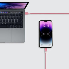 DL53P1-LinkUSB-C To Lightning (1.2m / Support 35W)Charging + Data Cable(TPE + Silicon) Pink