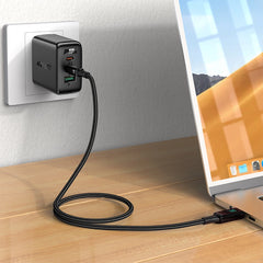 AceFast | 15887 | C6-01 | Usb C To Lightning Zinc Alloy Digital Display Braided Charging Data Cable | Black - GulfStore.com
