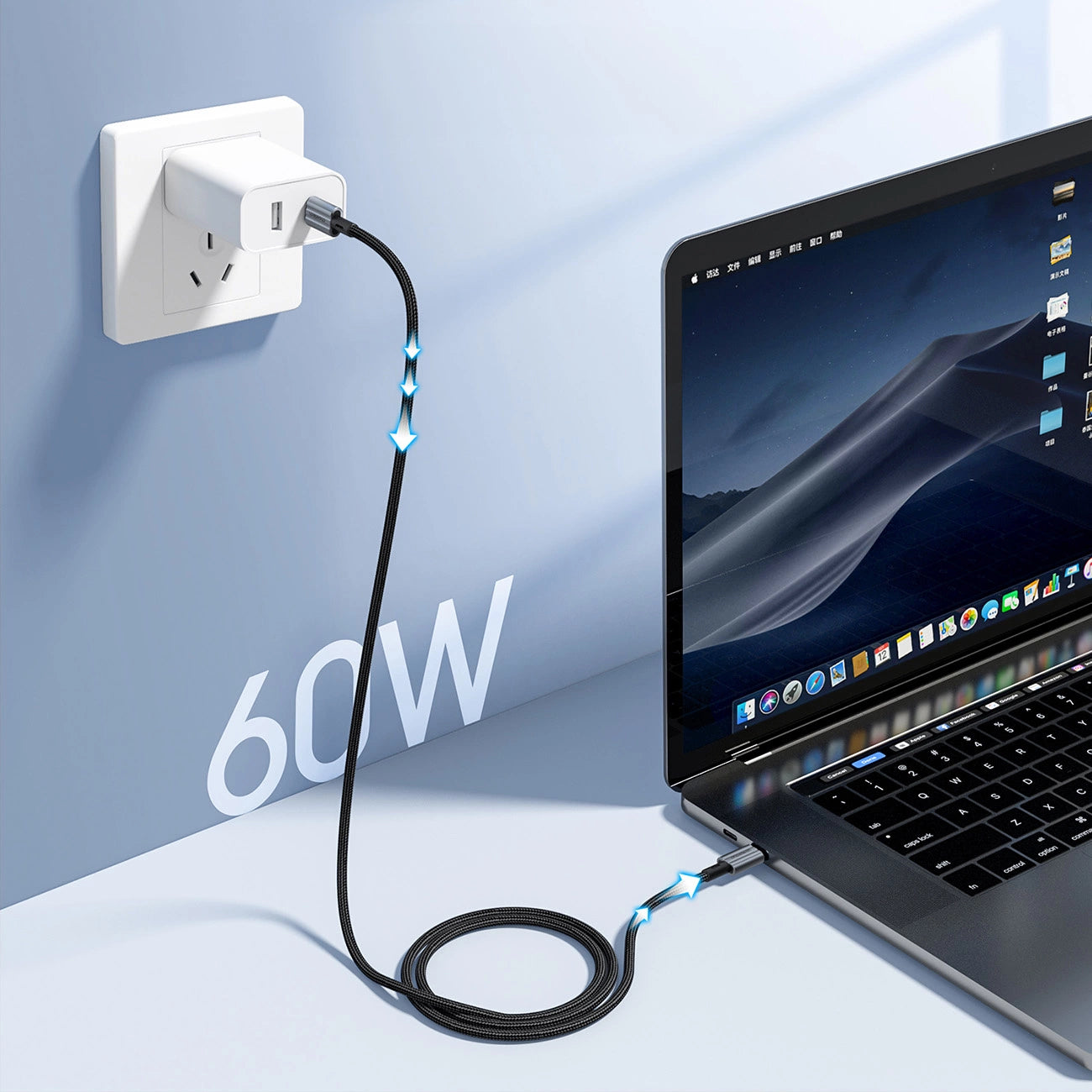 xcc-1014 choetech USB C TO C cable 1.2m