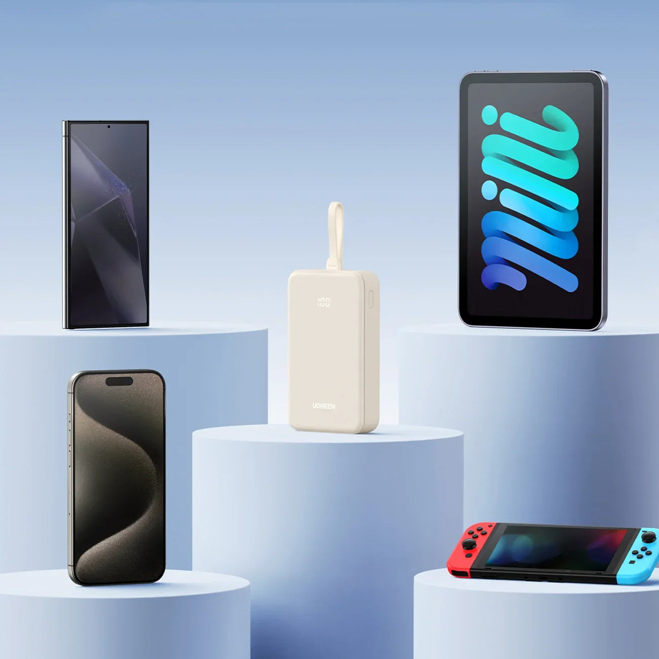 PB505 | UGREEN | 20000mAh PB with Built-in Cable35340 | 35340