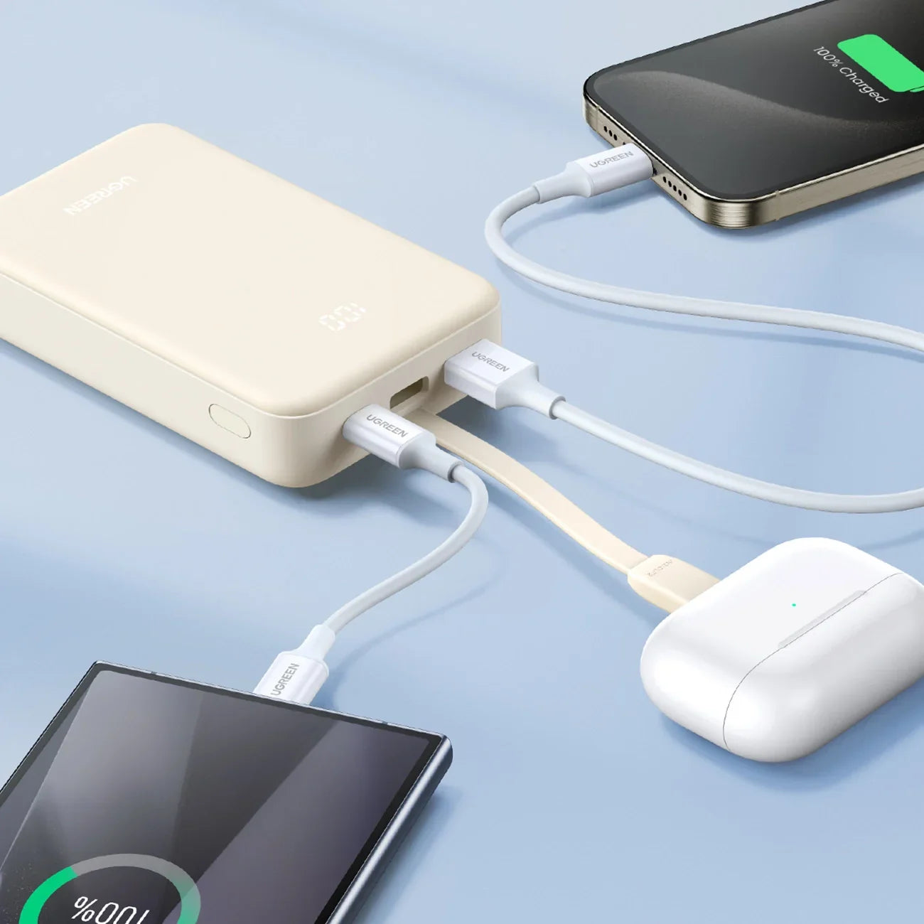 PB505 | UGREEN | 20000mAh PB with Built-in Cable35340 | 35340