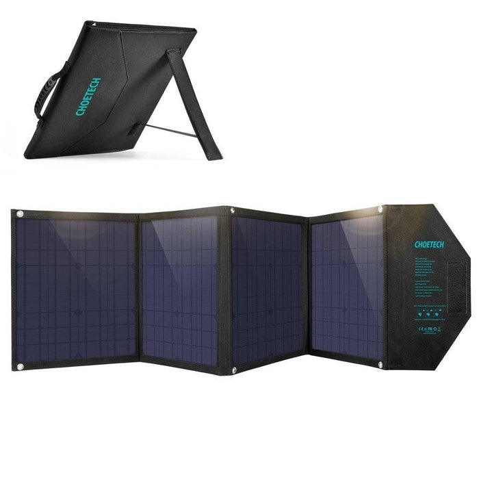 SC007 Choetech 80W Foldable DC+ PD30W Type-c+2*USB-A QC18W Solar Charger pannel folding bag