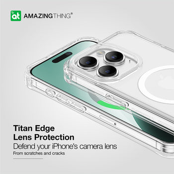 AMAZINGTHING , AT TITAN EDGE MAGSAFE DROP PROOF CASE FOR IPHONE 15 PRO MAX 6.7 , CLEAR  , IP156.7PTEMCL