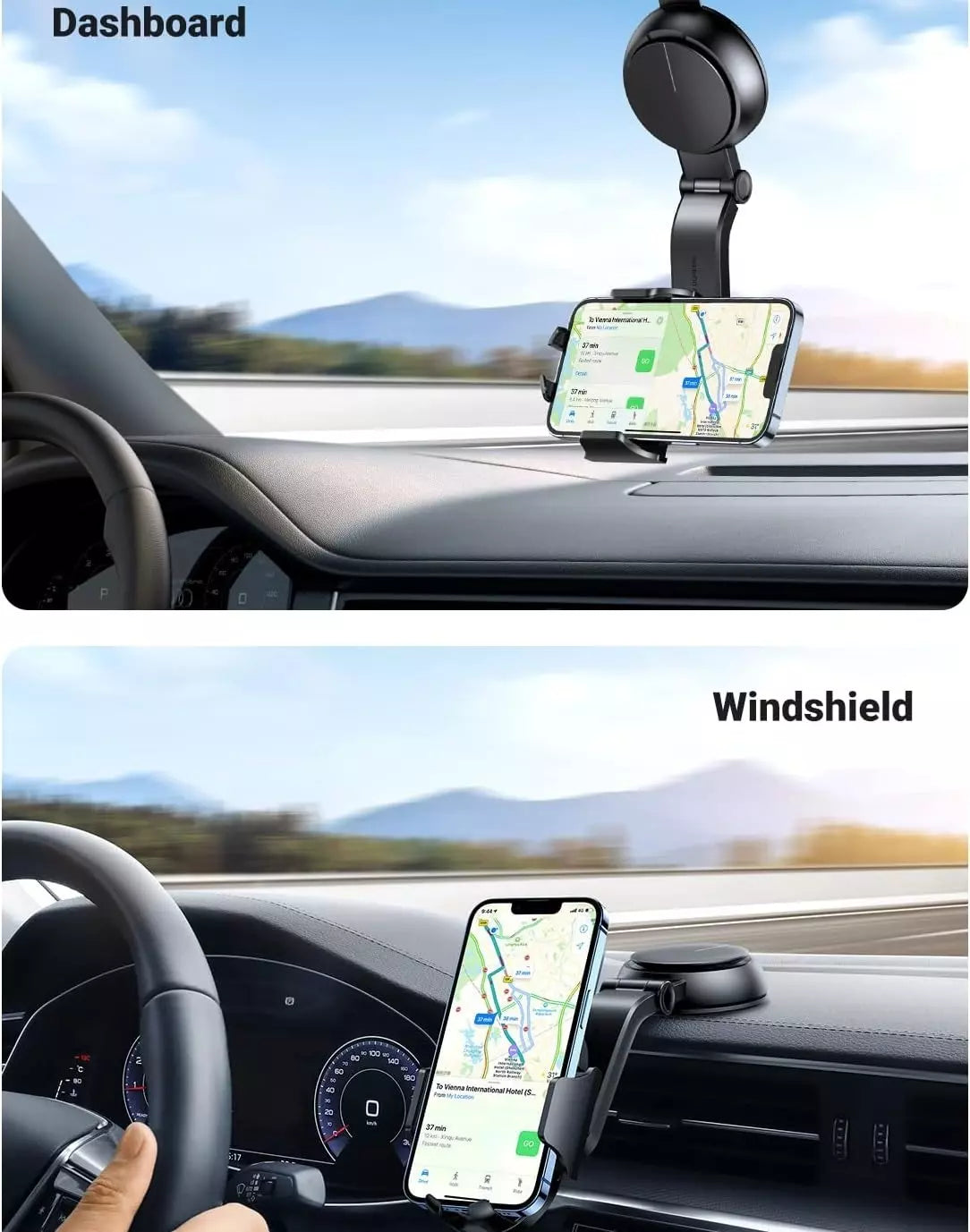 UGREEN Waterfall Shaped Suction Cup Phone Mount