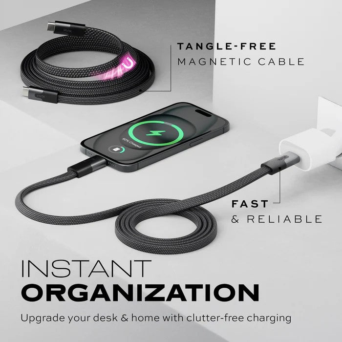 Statik | PUP-0495-6FT-CC-BLK | Statik MagStack Slim Pro Cable USB-C to USB-C 2M/6.6ft