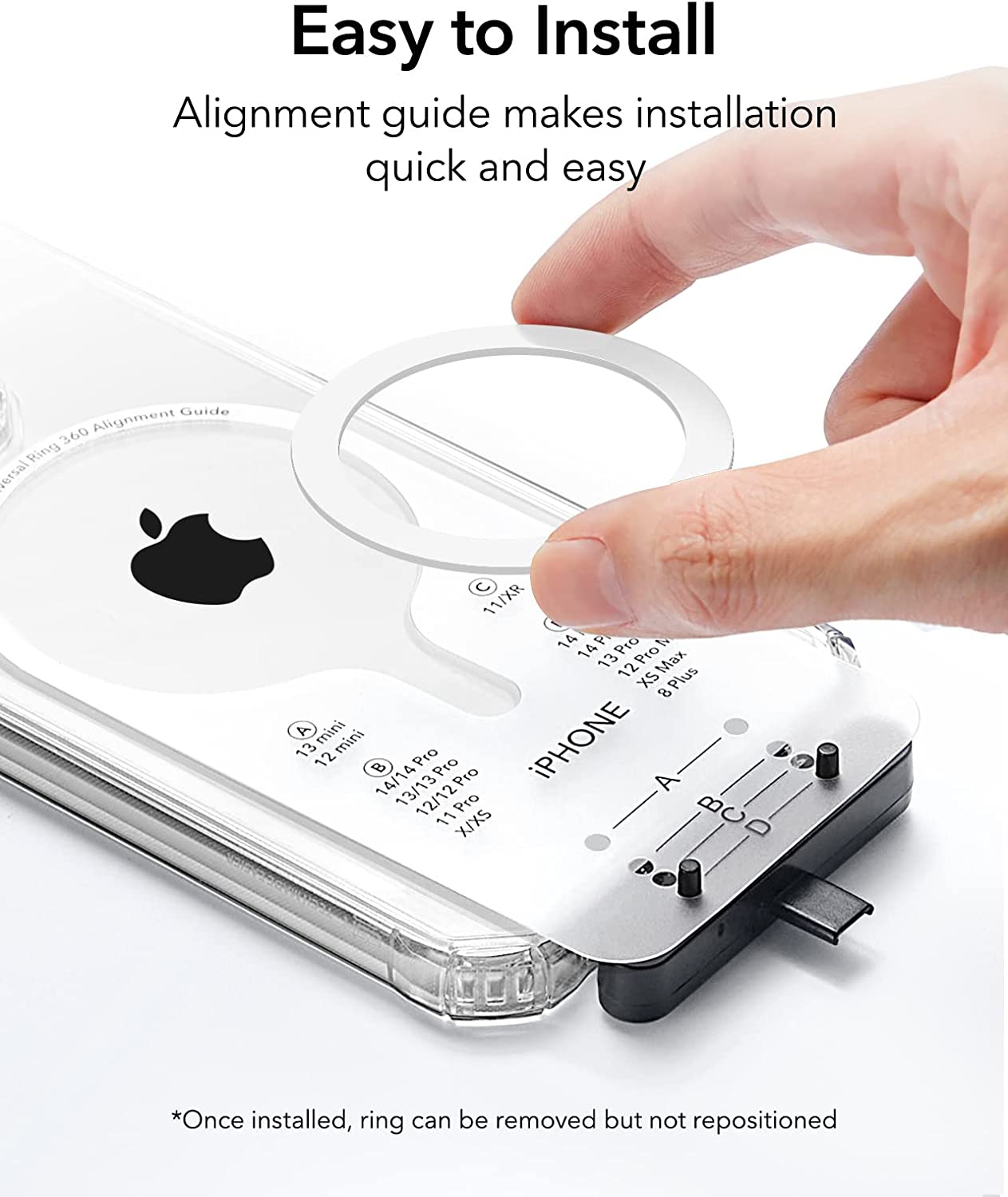 ESR | 3C13210240102 | ESR HaloLock Universal Ring MagSafe 360 2Z525 | 2 Pack - Black