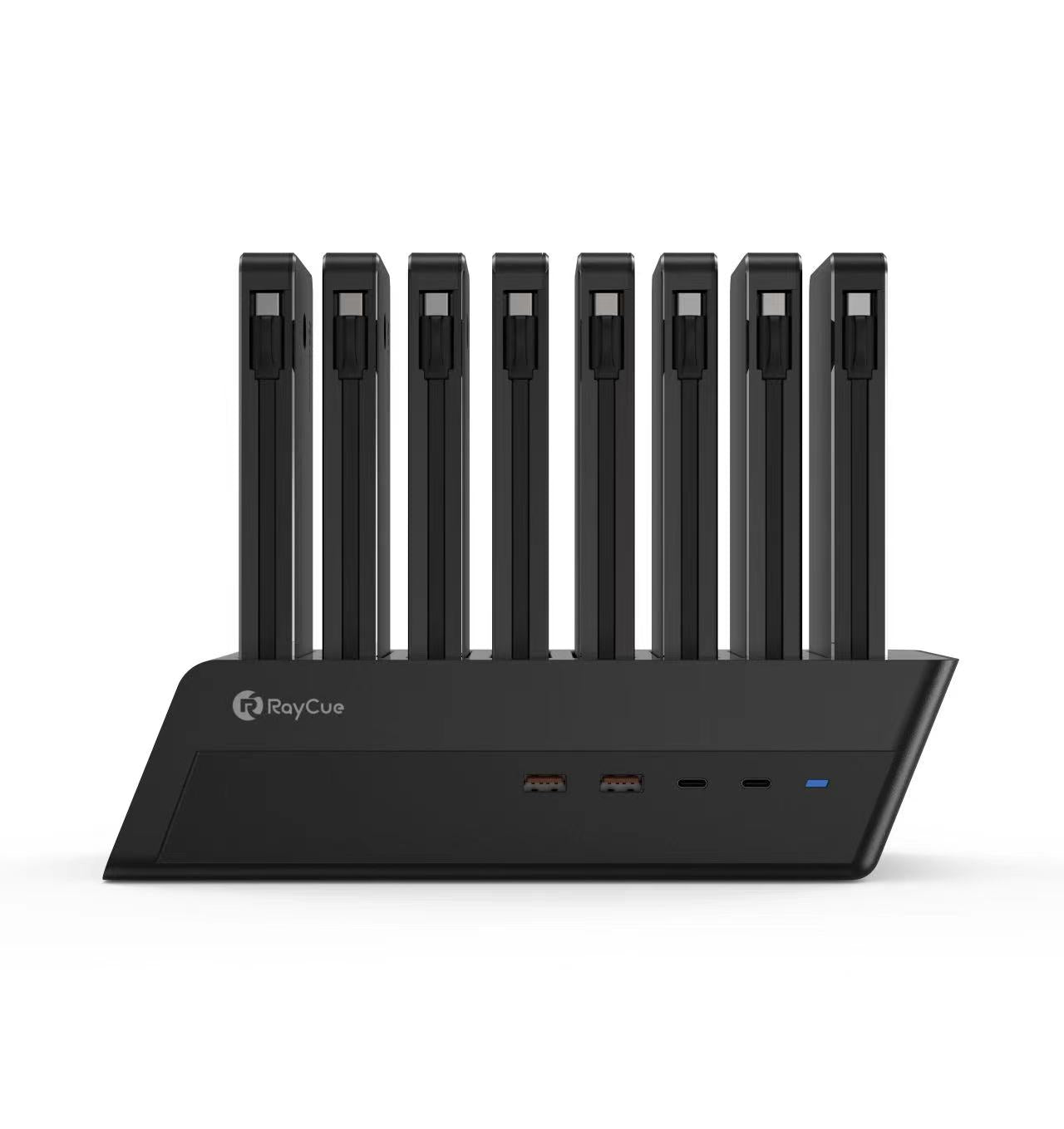 Raycue | PB001 | Raycue BoostDock 8 in 1 Charging Station Combo with 8*10000mAh PD20W Power Bank-UK