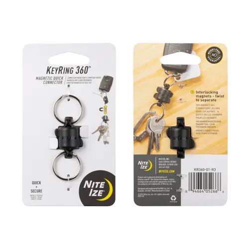 NiteIze | KR360-01-R3 | NiteIze KeyRing 360™ Magnetic Quick Connector