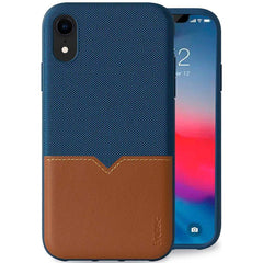 Evutec iPhone XR Northill Case with Afix+ Vent Mount - Blue/Saddle - GulfStore.com