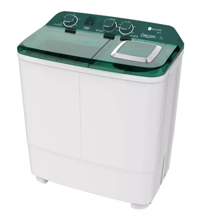 Elite Wshr TT/7Kg/15min Wash Time/5min Spin Time/Lint Filter/Green & Silver