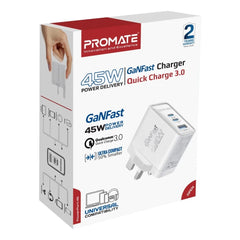 PowerPort-45.White.UK | Promate | 45W Power Delivery