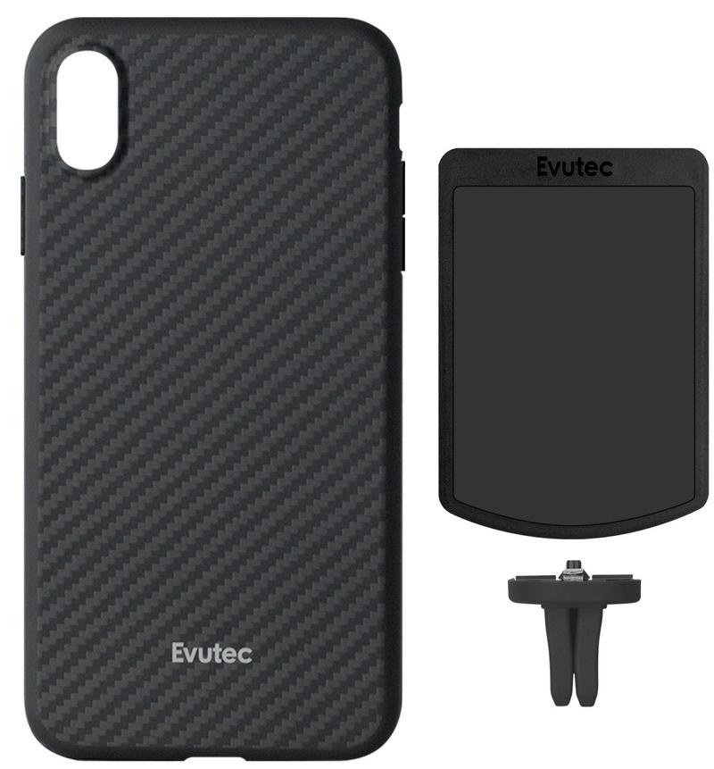 Evutec iPhone XS Max AER with Afix+ Mount - Karbon Black