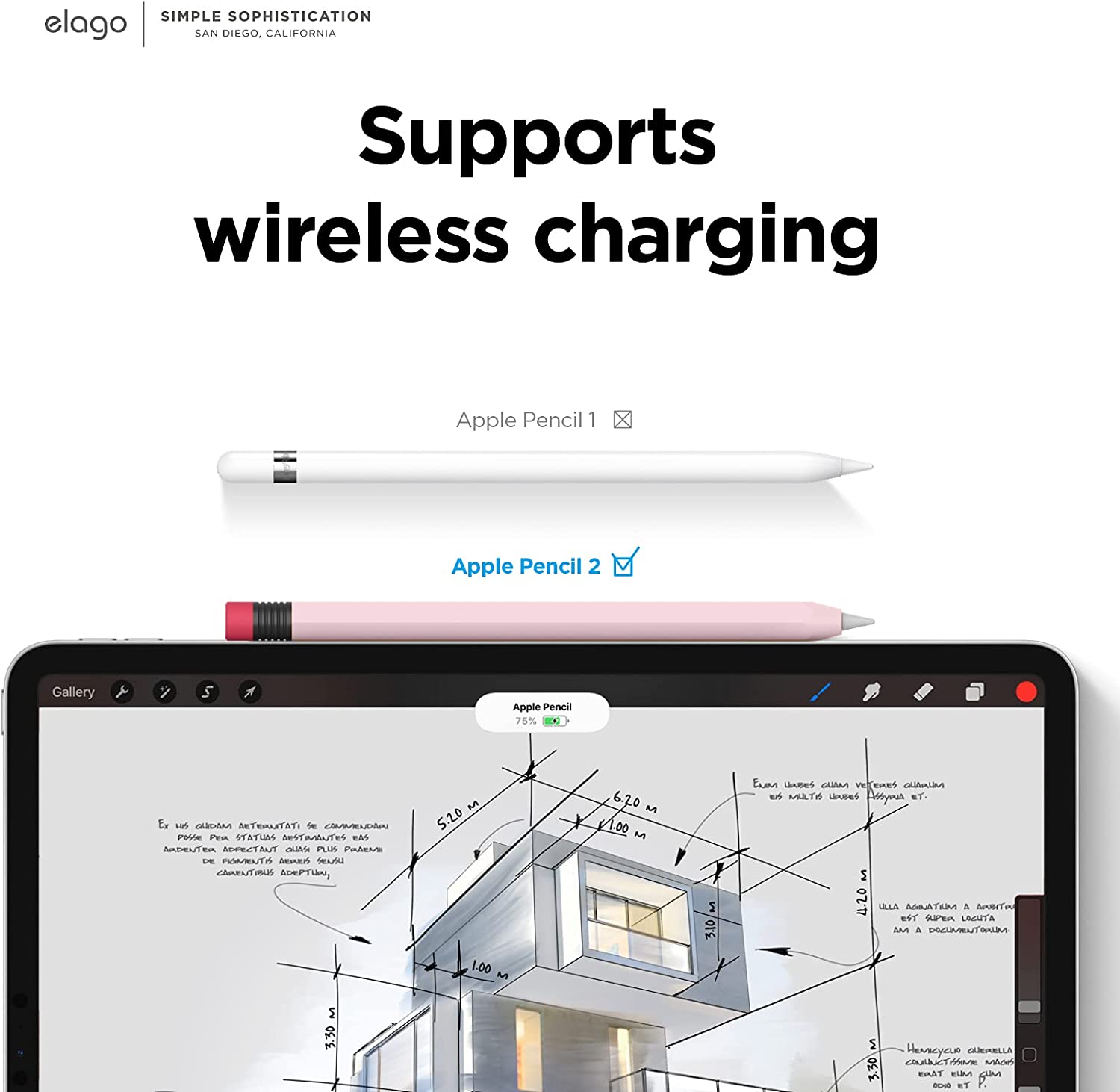 Elago | EAPEN2-SC-HBBL | Elago Apple Pencil 2nd Gen / Apple Pencil Pro Classic Case
