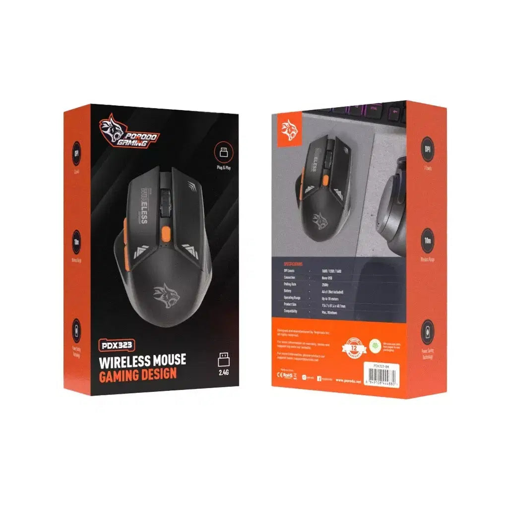 Porodo Gaming Wireless Mouse PDX323-PK