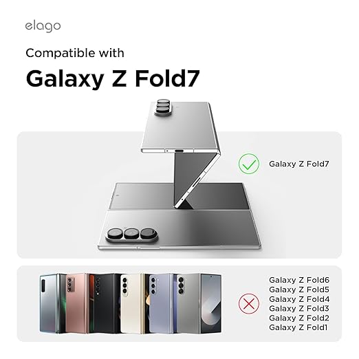 Elago | EGZFD7MSCL-TR | Elago Samsung Galaxy Z Fold 7 Magnetic Clear Case