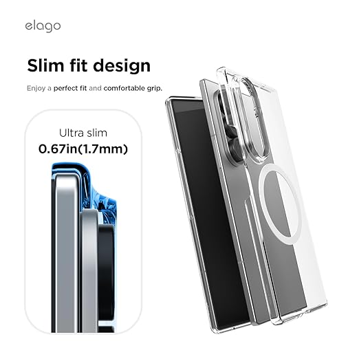 Elago | EGZFD7MSCL-TR | Elago Samsung Galaxy Z Fold 7 Magnetic Clear Case