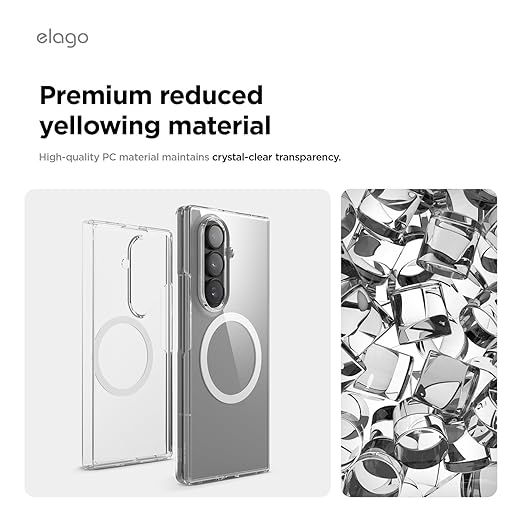 Elago | EGZFD7MSCL-TR | Elago Samsung Galaxy Z Fold 7 Magnetic Clear Case