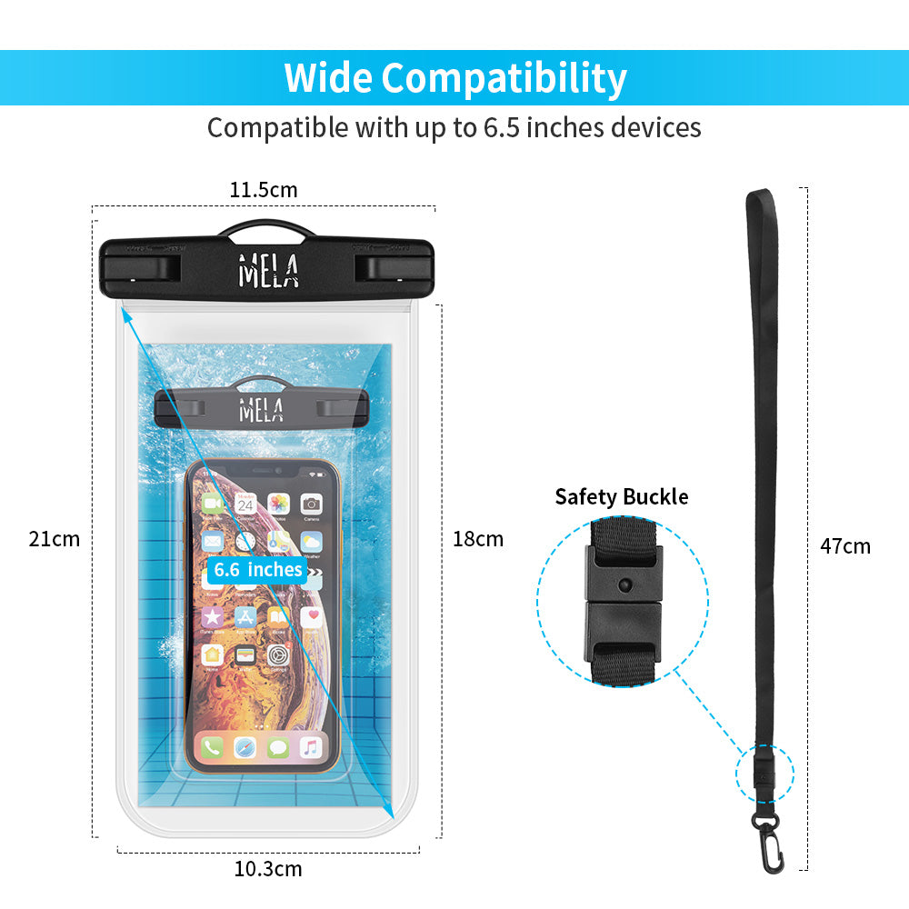 SeaWag | MELA1 | Seawag Mela Universal SmartPhone WaterProof Case | Black
