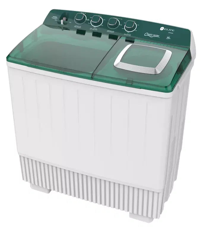 Elite Wshr TT/20Kg/15min Wash Time/5min Spin Time/Lint Filter/Caster/Green & Silver