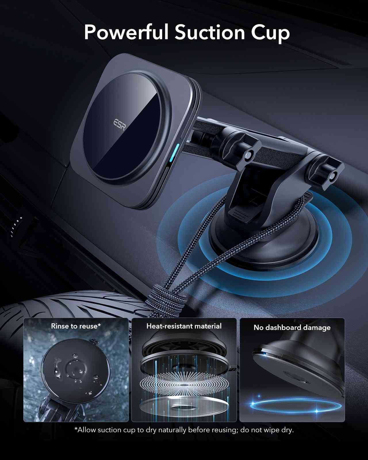 ESR | 3C072005302 | ESR Dashboard Wireless Charger Qi2