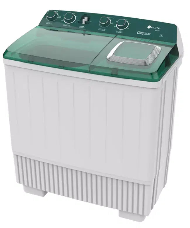 Elite Wshr TT/12Kg/15min Wash Time/5min Spin Time/Lint Filter/Green & Silver