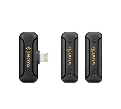 BOYA BY-WM3T2-D2 Wireless Microphone with Lightning Connector for Apple Devices (2.4 GHz)