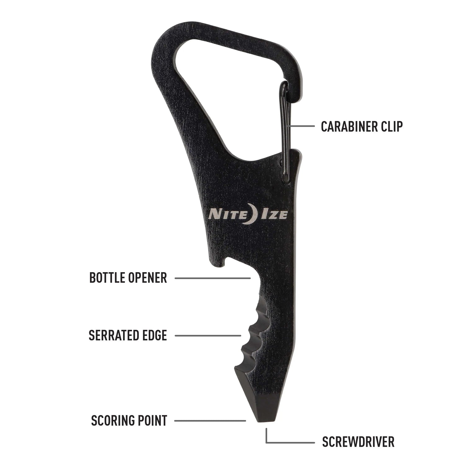 NiteIze | KMTCK-01-R3 | NiteIze DoohicKey® ClipKey™ Key Tool | Black
