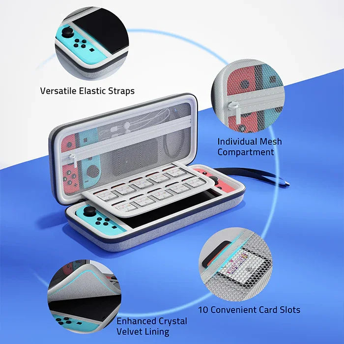 SYNTECH PORTABLE CARRYING CASE FOR NINTENDO SWITCH & OLED - BEIGE