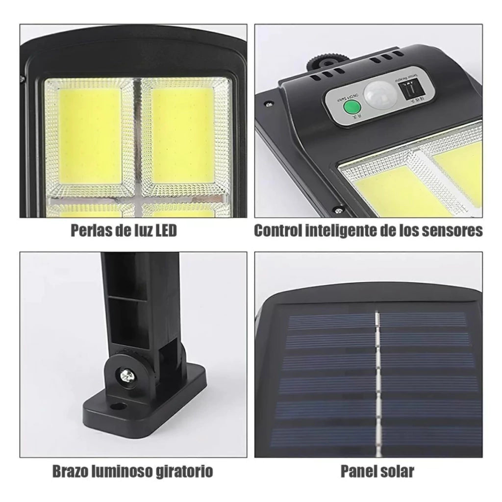 JING XIN Solar LED Outdoor Panel Light with Motion Sensor for Facades & Walls – JX-616E