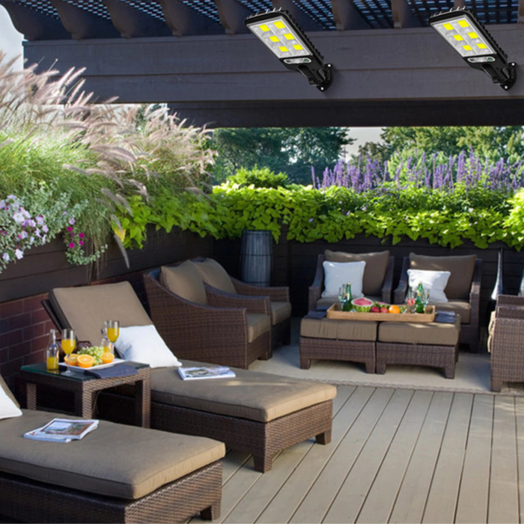 JING XIN Solar LED Outdoor Panel Light with Motion Sensor for Facades & Walls – JX-616E