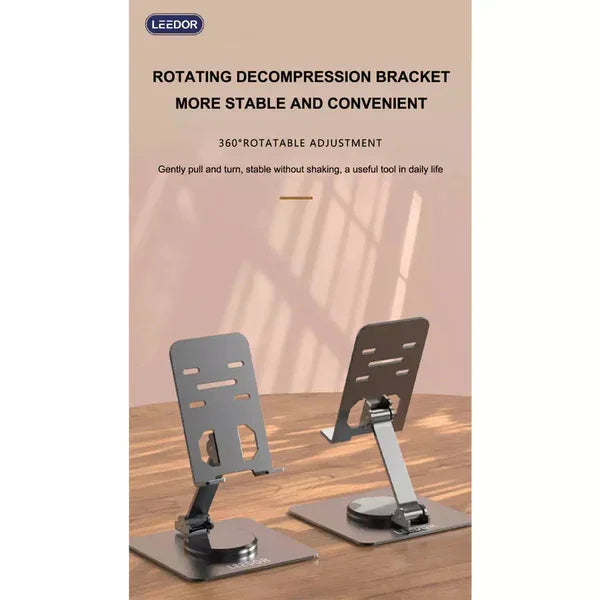 LD-358 , LEEDOR FOLDING PHONE HOLDER ABS+ALUMINUM , BLACK